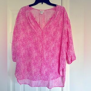 STYLUS pink women’s blouse size large